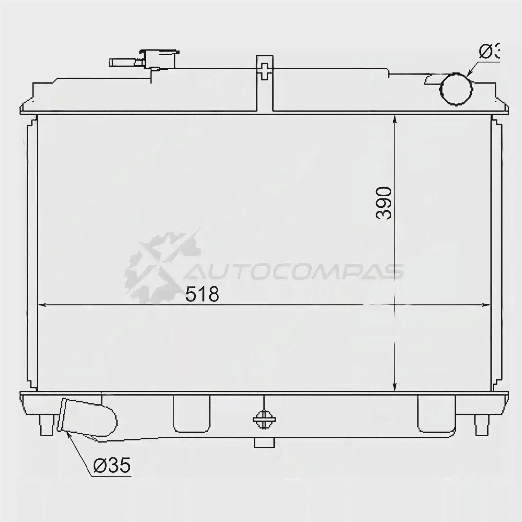 Радиатор NISSAN ATLAS TD25/TD27 2.3/2.5/2.7 92-97 DIESEL MT SAT 1422815485 MV LAG NS000F23